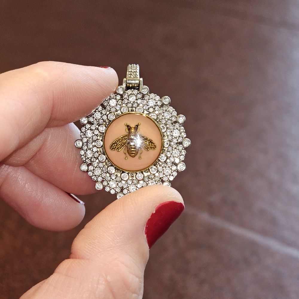 St. Isabel Bee Pendent with Swarovski crystals. $175 OBO